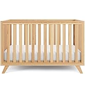 Comfy Cubs Baby Crib for 0 to 3 Years - Adjustable Mattress Height, Natural Wooden Crib for Baby