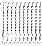 YINGFENG 10 Pack 9.5 Inch Black Hanging Chains, Garden Plant Hangers for Hanging Bird Feeders, Bi...