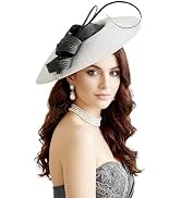 FADVES Fascinators Pillbox Hat Weddings Women Straw Fedora Vintage Sinamay Base Hats