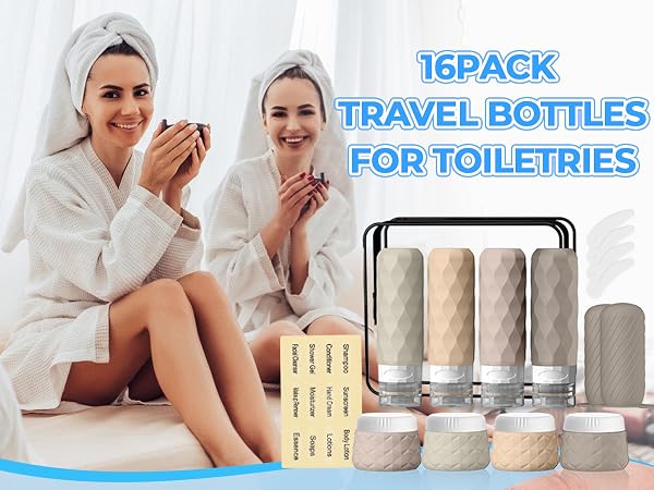 16Pack Travel Bottles for Toiletries