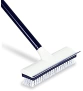BOOMJOY Floor Scrub Brush with Long Handle -50" Stiff Brush, 2 in 1 Scrape and Brush,Tub and Tile...