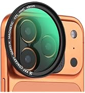 K&F CONCEPT Magnetic CPL Filter Set Compatible with iPhone 17 16 15 14 Pro & Pro Max, 49mm Phone ...