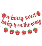 GLITTER BANNER SET | A BERRY SWEET BABY IS ON THE WAY
