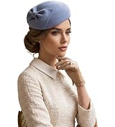 F FADVES Fascinator 100% Wool Pillbox Hats Cocktail Party Wedding Church Fedora