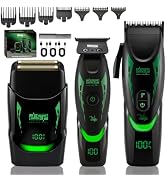 DSP 3-in-1 Hair Clipper Trimmer Shaver Kit for Men, Cordless Rechargeable | LED Display, Clipper ...