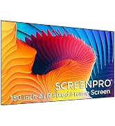 SCREENPRO 150inch ALR Ambient Light Rejecting Wall Mount Projector Screen for Laser Projector & U...