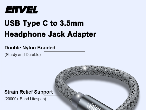 ENVEL USB C to 3.5mm Jack Audio Adapter