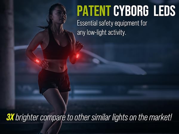safety lights for walkers runners at night dark dog walk stroller wheelchair kayak running road