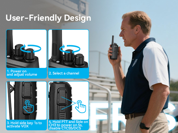 portable FRS walkie talkies