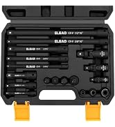 18-Pieces Impact Socket Extension Set: 1/4", 3/8" & 1/2" Drive Socket Extension Bar, Socket Adapt...
