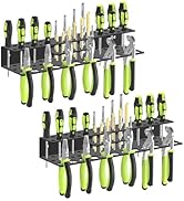 TUSPEU Screwdriver Holder Wall Mount,Heavy Duty Metal Utility Bit Organizer for Screw driver Plie...