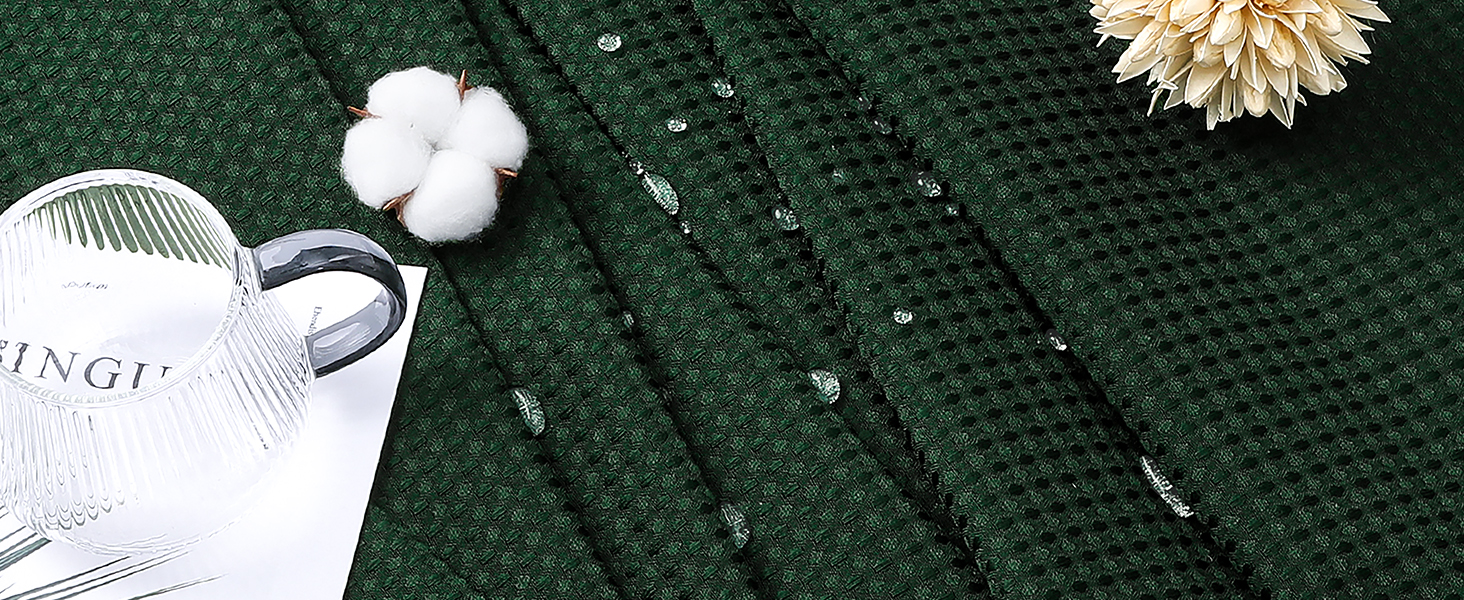 dark green fabric shower curtain