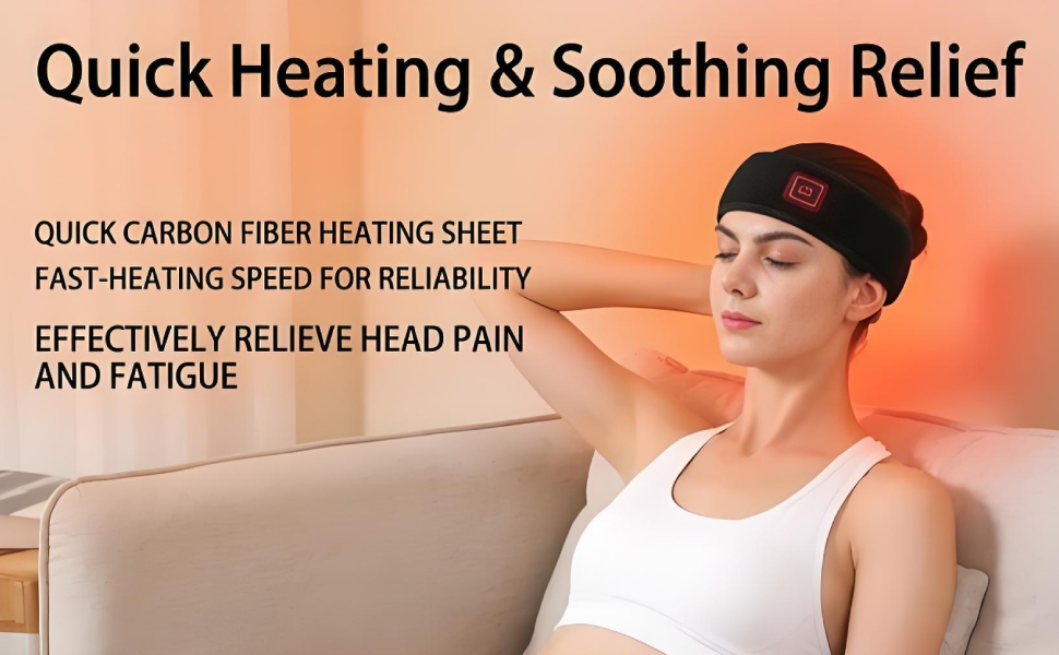 Heated Head Wrap, 5V Electric USB Heating Pad
