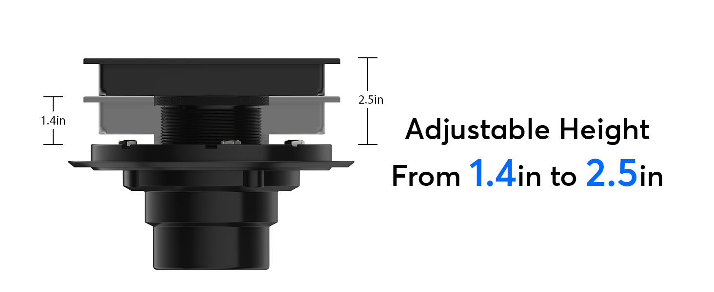 adjustable install height