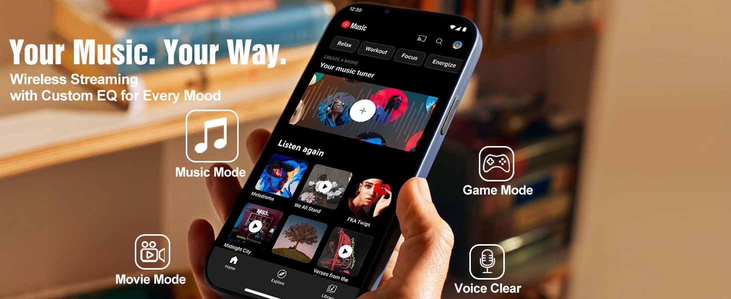 Bluetooth soundbar for music