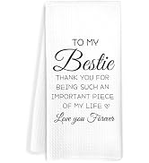 JOQUXI Best Friend Bestie BFF Gifts Kitchen Towels, to My Bestie Decorative Hand Tea Towels for B...