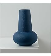Mdaolv Blue Vase for Flower 8inch Tall Navy Blue Ceramic Vase Plant Vase Pampas Grass Vase Coasta...