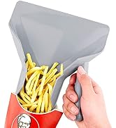 HGLuKGO French Fry Scoop Right Handle French Fry Bagger Polycarbonate Commercial Scoop Grey
