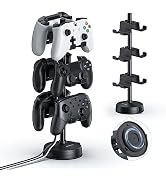 MANMUVIMO Headphone Controller Storage Stand Holder with Anti-Slip Stable Suction Cup 3 Tiers, Un...