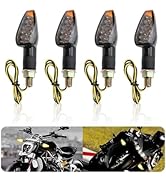 4PCS Motorcycle Turn Signals,12V 14LED Motorcycle Lights Turn Signal Assembly with Bright Amber L...
