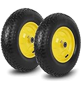 Taifa 16 Inch 2 PCS Rubber Pneumatic Replacement Tires and Wheels 4.80/4.00-8" with 5/8'' Axle Bo...