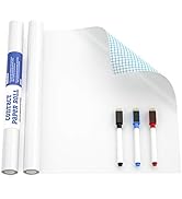 Nicpro Dry Erase Paper Stick On, 17.7" X 78.7"(6.5 ft)Self Adhesive White Contact Wallpaper White...