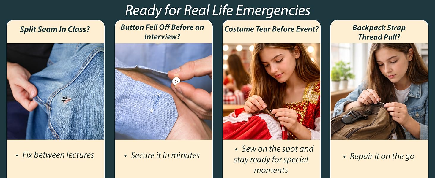 sewing kit for emergency clothing repairs for all ages, sewing kit gift for sew lovers