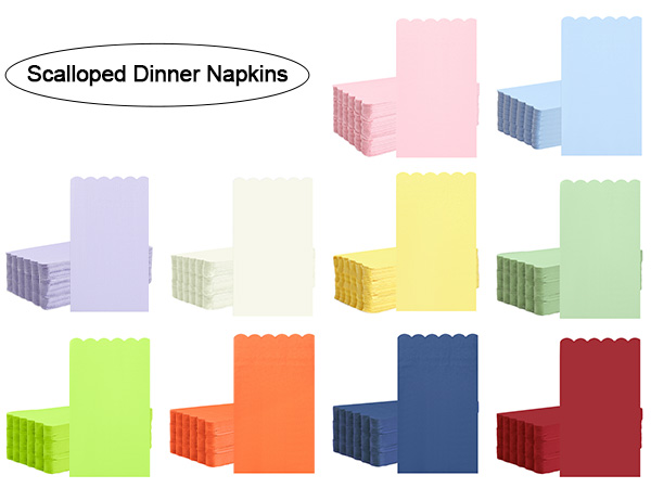 scalloped dinner napkins disposable hand towels for bathroom guest napkins scalloped paper napkins