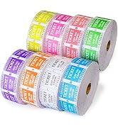 L LIKED Raffle Tickets Double Rolls 50/50 Raffle Tickets for Event-Full Set of 8 Assorted Colors ...