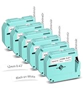 M950 M960 Label Tapes 12mm 0.47 White, Replacement for Brother P-Touch M Tape M-K231 MK231 M-231,...