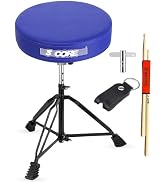 5 CORE Drum Throne Padded Guitar Stool Height Adjustable Music Chair for Adults and Kids w Anti S...