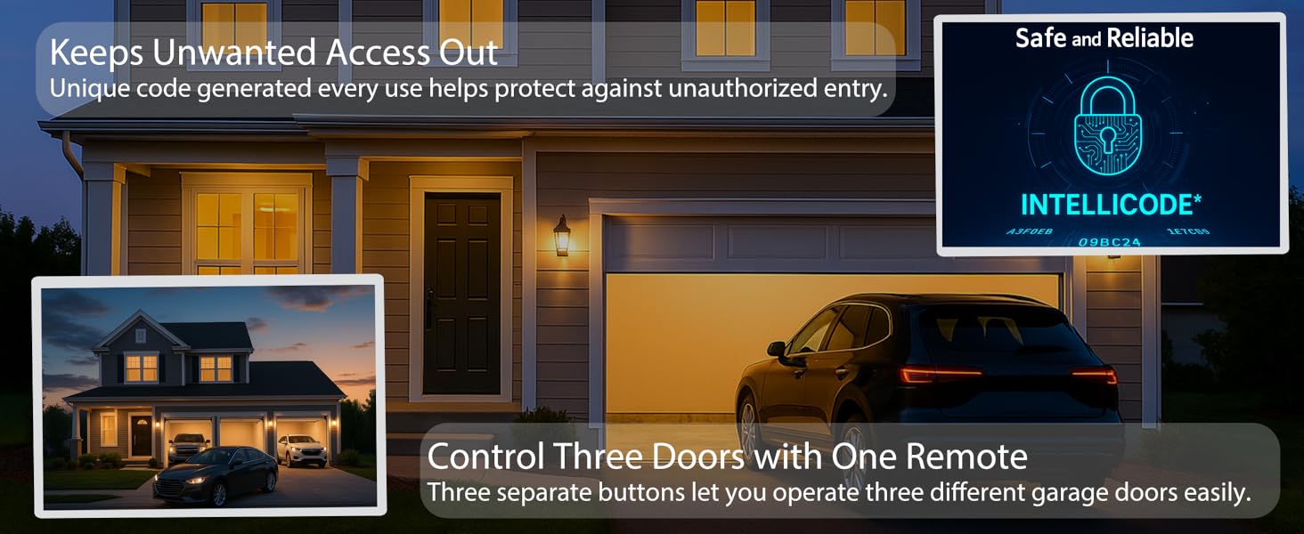 3-Door Control with Rolling Code Security