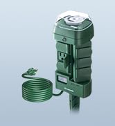 DEWENWILS Outdoor Power Stake Timer, Mechanical Strip Timer with 6ft Cord | Waterproof, 6 Grounde...