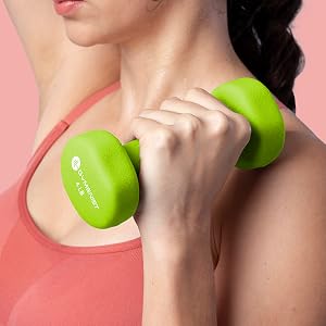 Pair of Dumbbells Set of 2 Soft Non Slip Grip