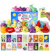Squishy Toys, 28 Pack Squishies and Cards Party Favors for Kids 4-8 8-12 Treasure Box Classroom P...