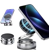 Briteroh 2026 Upgraded Magnetic Car Phone Holder for Magsafe: 360° Rotatable Adjustable Vacuum Ca...