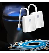 LAVAED 2 Pack Toilet Nights Lights 16 Color Changing,Motion Sensor Activated LED Projection Night...