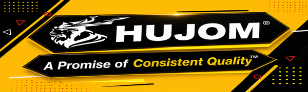 Hujom brand logo with lion symbol representing strength and consistent quality