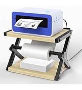 Label Holder for Rolls and Fan-Fold Labels, Shipping Thermal Label Holder for Thermal Printer, De...