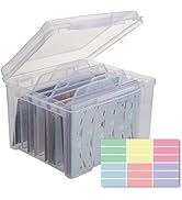 Find Scrapblooms Greeting Card Storage & Organizer Box with 6 Removable Dividers for Holiday Birt...