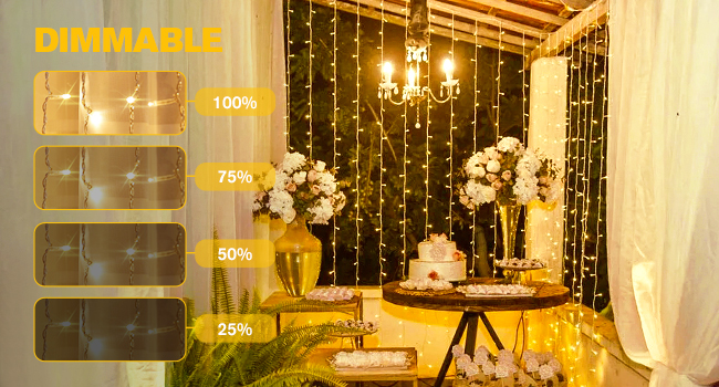 dimmable curtain lights