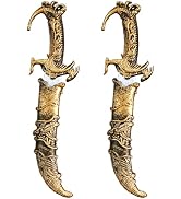 Lanxitown 2 Pcs Plastic Dagger Fake Knife with Buckle for Wearing Over Pants Pirate Sword for Pir...