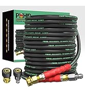 POHIR Pressure Washer Hose 70 FT×3/8 Inch 4800psi for Cold and Hot Water Max 248°F With 3/8 Inch ...