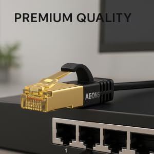 Aeons High Performance Cat6 Flat Ethernet Patch Cable - Complete Solution