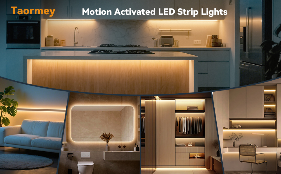 under cabinet lights motion sensor led strip for sofa mirror closet desk hallway night light