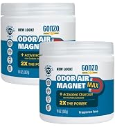Gonzo Natural Magic Odor Air-Magnet with Activated Charcoal - 14 Ounce (2 Pack) - Odor Eliminator...