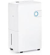 KMFurnila 80Pints Dehumidifier with Drain Hose, 5,500 Sq.Ft Dehumidifier for Basement, 5L/1.32 Ga...