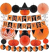 Halloween Party Decorations, Ahfulife Happy Halloween Banner, Halloween-themed Party Supplies, Ha...