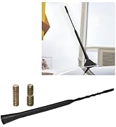 VCYOPN Car Antenna Replacement, 9.06 Inch Flexible Rubber Radio Antenna with M5 M6 Threaded Adapt...