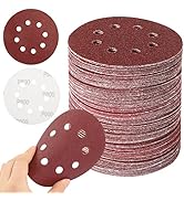 165pcs Orbital Sander Sandpaper Sanding Discs 5 Inch 8 Hole 40 60 80 120 180 240 320 400 600 Grit...